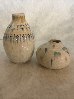 Pottery Barn Ceramic Bud Vases, Set of 2, LIKE NEW